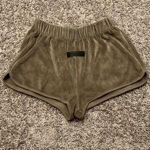 Essentials Women's Athletic Shorts in Dark Green, Size S